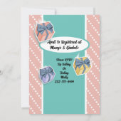 Vintage Party Einladungen für Regenschirme (Rückseite)