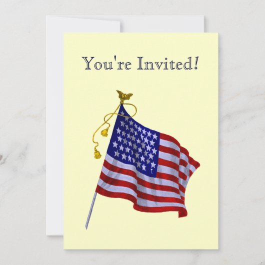 Vintage Party Einladungen für US-Flaggen (Vorderseite)