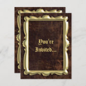Vintage Party Einladungen im antiken Rahmen (Vorne/Hinten)