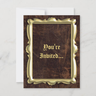Vintage Party Einladungen im antiken Rahmen