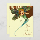 VINTAGE PARTY EINLADUNGS-LIBELLE WINGS ~ ELF EINLADUNG (Vorne/Hinten)