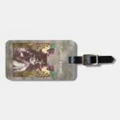 Vintage Party Girl Viktorianisch Tapestufe Gepäckm Gepäckanhänger (Vorderseite horizontal)