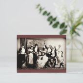 Vintage Party Girls Postkarte (Stehend Vorderseite)