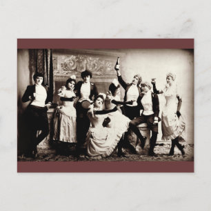 Vintage Party Girls Postkarte