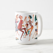 Vintage Party-Illustrations-Tasse Kaffeetasse (VorderseiteRechts)