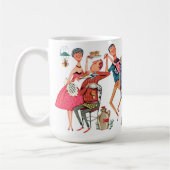 Vintage Party-Illustrations-Tasse Kaffeetasse (Links)
