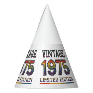 Vintage-Partyhut aus Papier von 1975 Partyhütchen