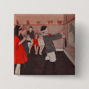 Vintage Partyspiele – Schwanz an den Esel heften Button