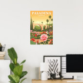 Vintage Pasadena California Poster (Heimbüro)