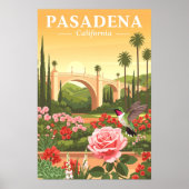 Vintage Pasadena California Poster (Vorne)