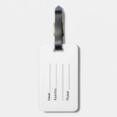 Vintage Pass-Briefmarken Gepäckanhänger (Rückseite vertikal)