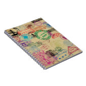 Vintage Pass-Briefmarken Notizblock (Rechte Seite)