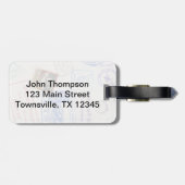 Vintage Pass-Visa-Briefmarke Gepäckanhänger (Rückseite horizontal)