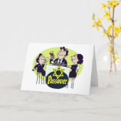 Vintage Passahfest-Familie Karte (Gelbe Blume)