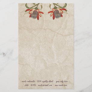 Vintage Passion-Blume Briefpapier