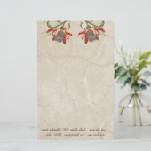 Vintage Passion-Blume Briefpapier (Stehend Vorderseite)