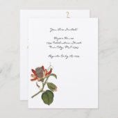 Vintage Passion-Blume Einladung (Vorne/Hinten)