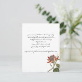 Vintage Passion-Blume Einladung (Stehend Vorderseite)