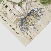 Vintage Passionflower, französisches Drehbuch Seidenpapier (Detail)