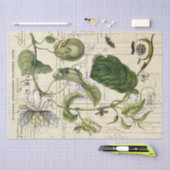 Vintage Passionflower, französisches Drehbuch Seidenpapier (Handwerk)