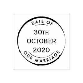 Vintage Passport-Hochzeits-Briefmarke Gummistempel