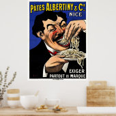 Vintage Pasta-Werbeplakat Poster (Küche)