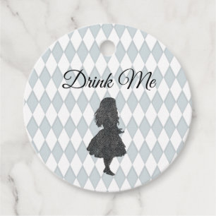 Vintage Pastel-Alice im Wunderland trinken Geschenkanhänger