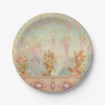 Vintage Pastel Blau Grün Rosa Elegante