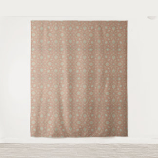 Vintage Pastel Blumenrankenmuster – Sanftes Rosa & Wandteppich
