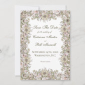Vintage Pastel Daisy Save the Date-Karte Einladung (Vorderseite)