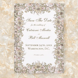 Vintage Pastel Daisy Save the Date-Karte Einladung