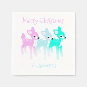 Vintage Pastel Dez Niedliche Weihnachten Personali Serviette