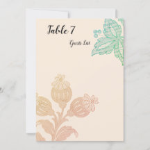 Vintage Pastel floral Peach Green Hochzeit