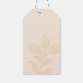 Vintage Pastel floral Peach Green Hochzeit Geschenkanhänger (Rückseite)