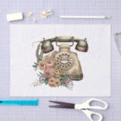Vintage Pastel Floral Telefon Art Decoupage Seidenpapier (Handwerk)
