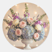 Vintage Pastel Garden Bouquet Runder Aufkleber (Vorderseite)