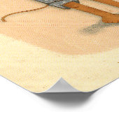 Vintage Pastel handGezeichnet Affe Poster (Ecke)