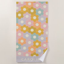 Vintage Pastel Hexagon Blume Muster Personalisiert