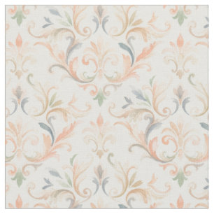 Vintage Pastel Klassisch Verzierte Damast MH26 Stoff