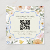 Vintage Pastel Wedding QR Code UAWG Begleitkarte (Rückseite)