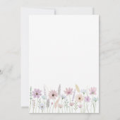 Vintage Pastel Wildflower Floral Wedding Einladung (Rückseite)
