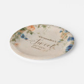 Vintage Pastel Wildflower Sweet Sixteen Pappteller (Schrägansicht)