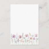Vintage Pastel Wildflower Wedding Details Begleitkarte (Rückseite)