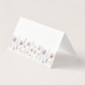 Vintage Pastel Wildflower Wedding Place Card (Rückseite)