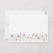 Vintage Pastel Wildflower Wedding RSVP Card (Rückseite)