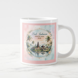 Vintage Pastell Bali Individueller Paarnamen Erinn Jumbo-Tasse