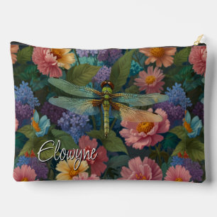Vintage Pastell Blumen Garten Boho Chic Libelle Zubehörtasche