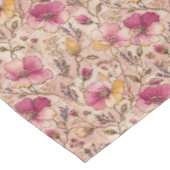 Vintage-Pastell-Blumengarten-Muster Tischdecke (Schrägansicht)