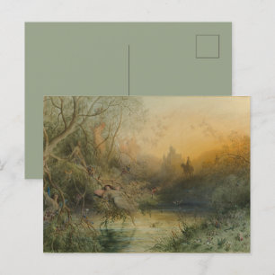 Vintage Pastell Feenland von Gustave Doré Feiertagspostkarte