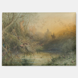Vintage Pastell Feenland von Gustave Doré Magnet